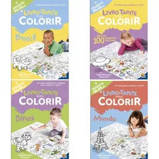 Livro Tapete Infantil Criança Gigante Para Colorir Pintar- 4 Variações- Todolivro