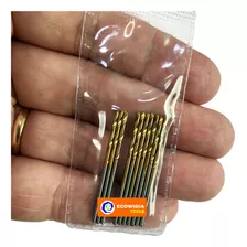 Broca Aço Rapido 1,5mm Hss Cobertura Titanio Kit 10 Peças