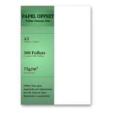 Papel Offset A5 Branco 500 Folhas Sulfite 75g Chambril Top