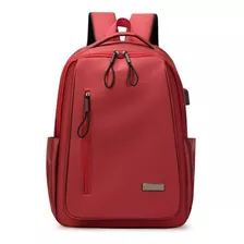 Mochila Ligera Casual Con Cargador Usb De Gran Capacidad