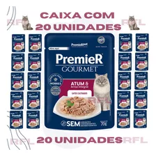 Kit 20un Sachê Premier Gatos Atum Arroz Integra Raçao Molhad