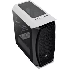 Gabinete Gamer Mini Tower Aero One Mini Branco Aerocool Cor Preto/branco