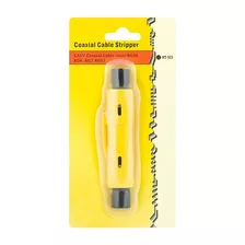 Alicate Decapador Amarelo Para Cabo Coaxial- Cartela Com 1