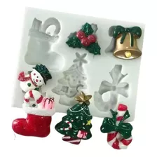 Molde De Silicone Itens Do Natal 6 Cav