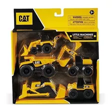Juguete Set Mini Maquinas Construcción Caterpillar Amarillo
