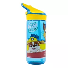 Botella Tritán Paw Patrol 620ml Con Pajita Color Azul