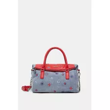 Bolsa Desigual Mujer Azul Roja