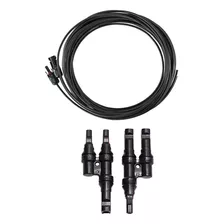 Ficha Union 2 A 1 Paralelo Mc4 + Cable Bajada Solar 9mts Mc4