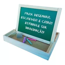 Lousa Magnética Infantil 2 Em 1 Quadro Branco E Verde 