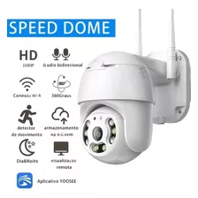 Câmera Speed Dome Ip 5x Zoom Onvif 2.0mp 1080p Sd Cor Branco