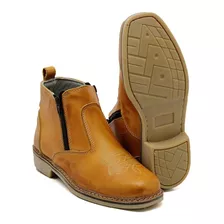 Bota Botina Masculina Barata Couro Nobre Country Promoção