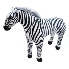 Zebra Realista Em Pé 75cm - Pelúcia