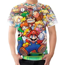 Camiseta Camisa Super Mario Nitendo Video Game Turma