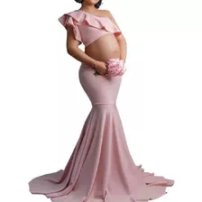 Vestido Largo Entallado Moderno Sin Mangas Para Embarazada