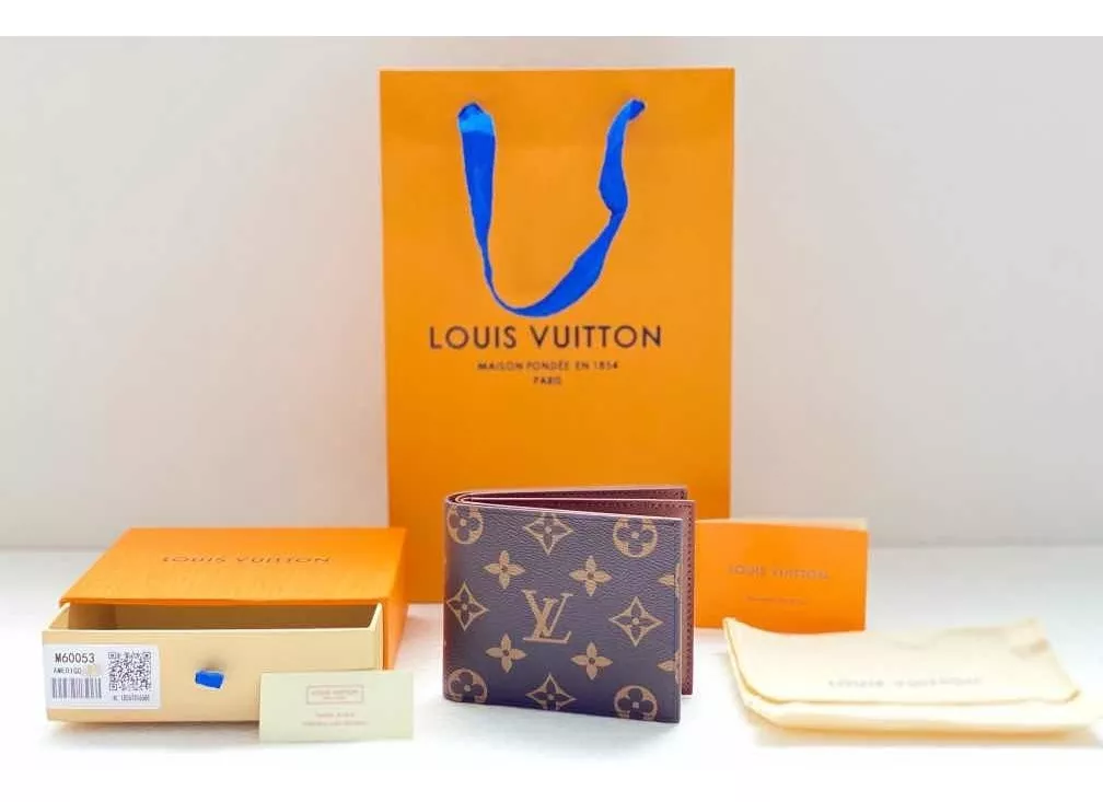 Billetera Louis Vuitton Hombre Marrón Con Código Autentica