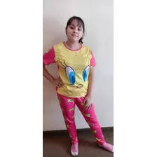 Pijama Juvenil Conjunto Remera Pantalon Stitch Minnie+ Cuota