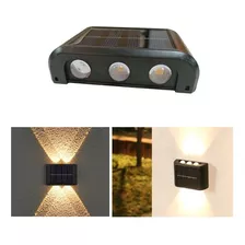 Aplique De Pared Mini Con Panel Solar Exterior 6 Leds