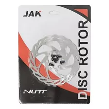 Disco Rotor Para Freio Bike 140 Mm Jak Com 6 Parafusos Prata