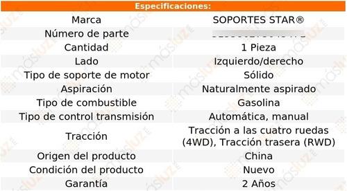 1) Soporte Motor Izq/der Hombre 6 Cil 4.3l Aut, Std 97/99 Foto 3