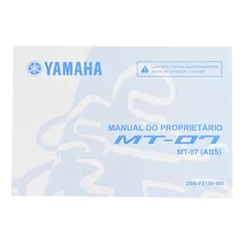 Manual Do Proprietário Mt 07 17-18 Original Yamaha