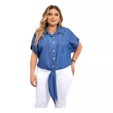 Camisa De Mezclilla Plus Size