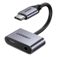 Adaptador Áudio Carregamento Ugreen Cm193 Usb C Para 3.5mm