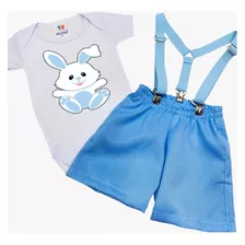 Fantasia Para Páscoa, Menino, Infantil,camiseta,shorts, Body