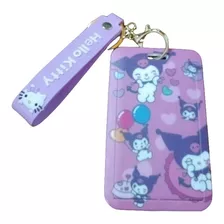 Portasube Con Llavero Kuromi Hello Kitty