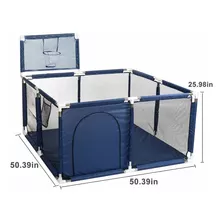 Corral Seguridad Bebes Con Aro De Basket 128cm Azul