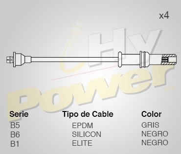 Jgo Cables Buja Silicon Para Subaru Legacy 2.2l 4cil 1992 Foto 2