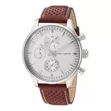 Reloj Hombre Vince Camuto Vc-1101wtbn Cuarzo Pulso Marron En