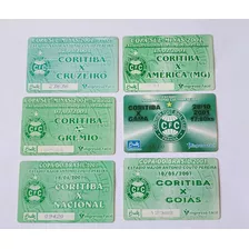 Coleção De 6 Ingressos Do Coritiba 2001 Coleção Coritiba