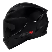 Capacete Asx City Solid Preto Brilhante Masculino Feminino