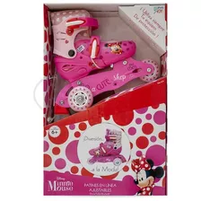 Patines Minnie En Línea Y Entrenador 2 En 1 Ajustable 18-21