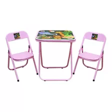 Conjunto De Mesa Infantil Utilaço C/2 Cadeiras Rosa 003