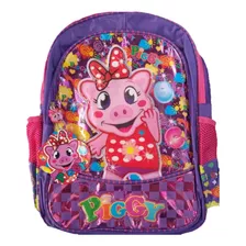 Mochila De Costas Piggy G Rosa Para Meninas 3d Vozz M2001