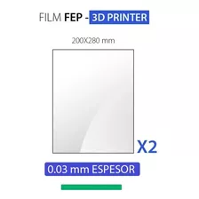 2 Hojas Pelicula Fep Film Para Impresora 3d Dlp/lcd