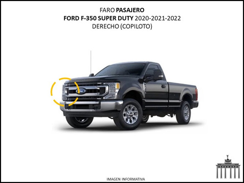 Faro Ford F-350 2020-2022 Super Duty Cromo Copiloto Ctt Foto 3