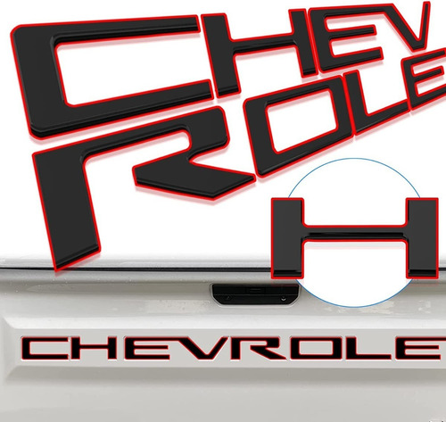 Insertos Portaln Para Chevrolet Silverado 3d Adhesivo 19-21 Foto 5