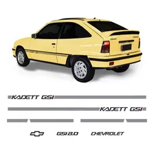 Kit Faixa Kadett Gsi 2.0 1992/1998 Adesivo Traseiro/lateral Cor Preto