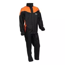 Impermeable R7 Racing Premium Motociclista-negro/naranja