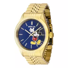 Relogio Invicta Disney Mickey Edição Limitada Dourado Azul