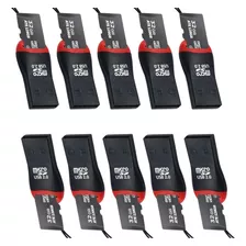 Kit Com 10 Leitor Gravador De Cartao De Memoria Sd Card