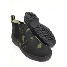 Bota Botina Masculina Lona Caça Pesca Camuflado Lançamento