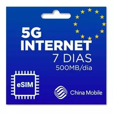 Esim Europa 40 Países 7 Dias Internet Ilimitada C/ Franquia 