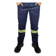 Calça De Brim Pesado Faixa Refletiva - Uniforme Profissional