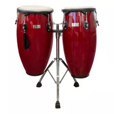 Par De Congas 11 E 12 Vermelha Com Suporte New York