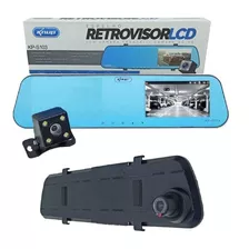 Retrovisor Camera De Re + Frontal Com Gravação Automotiva Ré