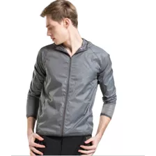 Chaqueta Rompevientos Hombre Impermeable Gris - Deportes