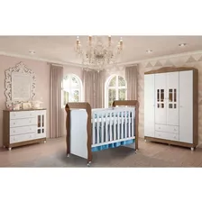 Quarto Infantil Decorado Ariel Iv Branco E Marrom